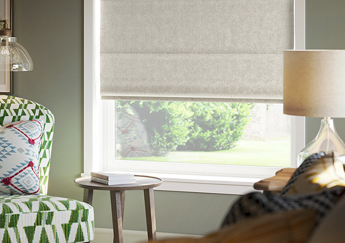 Tarbert, Greige - Motorised Roman Blind - Image 5